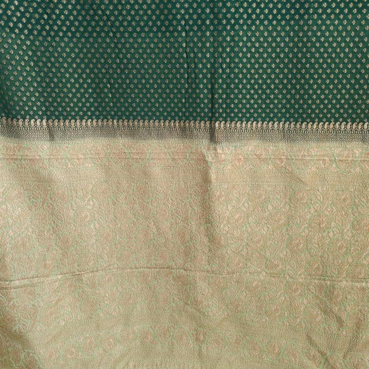 Bottle Green & Pista Saree