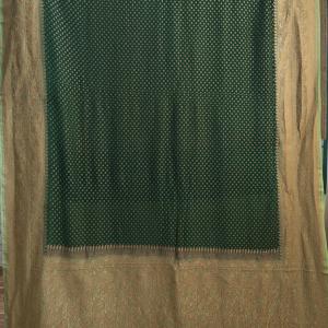Bottle Green & Pista Saree