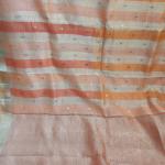 Peach & Coral Striped Saree