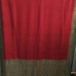 Crimson Red & Teal Blue Saree