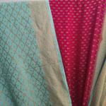 Magenta Pink & Sky Blue Saree