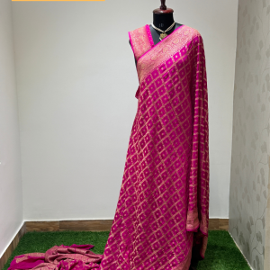 Pink Banarasi Saree