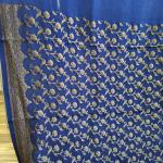 Royal Blue with Gold Zari Border banrasi saree