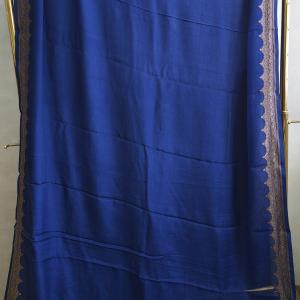 Royal Blue with Gold Zari Border banrasi saree