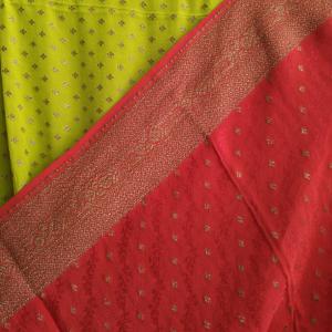 Lime Green Banarasi Saree