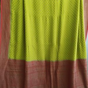Lime Green Banarasi Saree