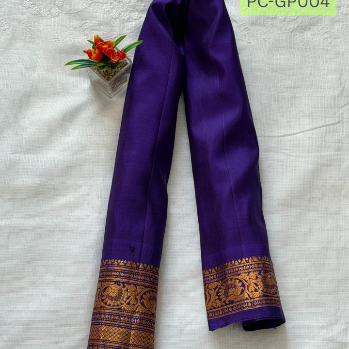 Parrot Green & Royal Purple Gadwal Saree