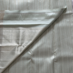 Sage Green Striped Silk with Silver Zari Kanjivaram Saree