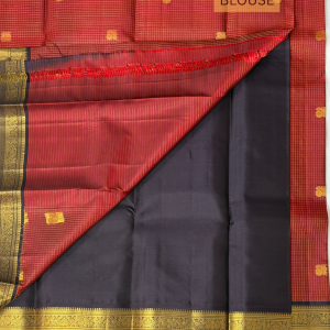 Rust Orange Heritage Kanjivaram Saree