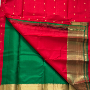 Crimson Red Heritage Kanjivaram Saree