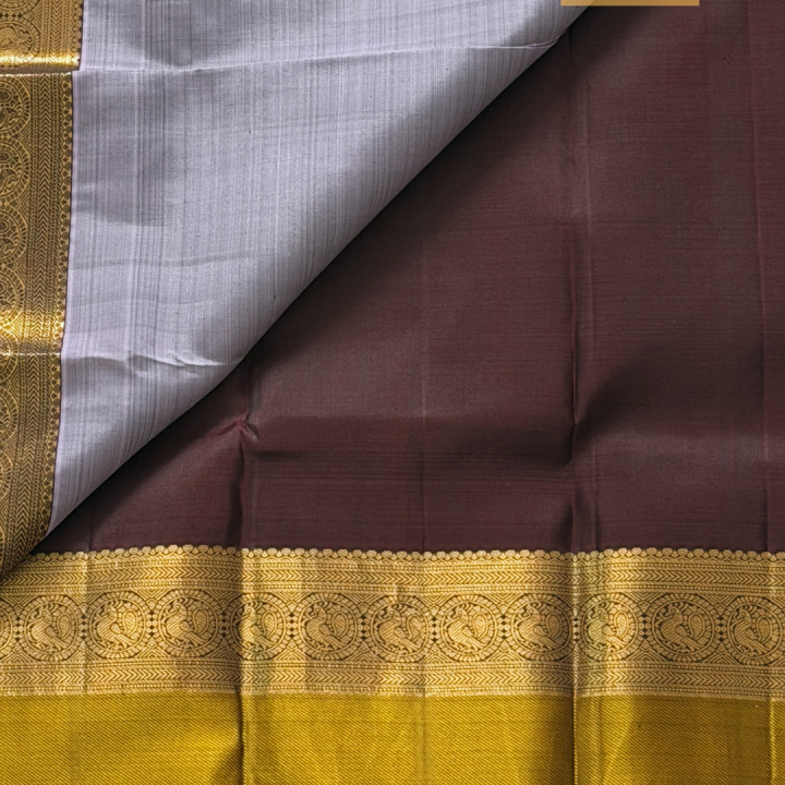 Mustard Gold Silk Saree with Traditional Gold Zari Border