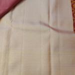 Crimson Red Silk Saree with Rose Gold Zari Border