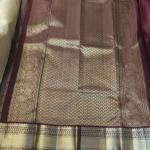 Metallic Gold Tissue Silk Saree with Contrast Magenta & Antique Zari Border