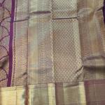 Deep Maroon Silk Saree with Gold Zari Tree Motifs
