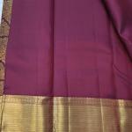 Deep Maroon Silk Saree with Gold Zari Tree Motifs