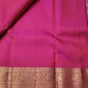 Kanchipuram Rani Pink Silk Saree with Rich Gold Zari Floral Jaal