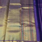 Magenta Pink Checked Silk Saree with Multi-Color Zari Border