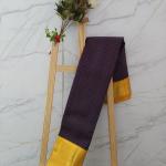 Royal Purple Silk Saree with Bright Gold Zari Border