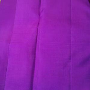 Kanchipuram Maroon Silk Saree with Geometric Temple Chevron Zari Weave & Purple Accent