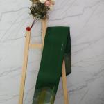 Emerald Green Silk Saree with Modern Abstract Dual-Tone Gold & Silver Zari Pallu