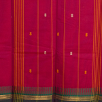 Berry Pink Mangalagiri with Multi-Tone Border