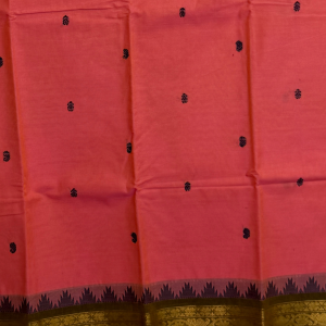 Blush Pink Mangalagiri with Mango Motif Border
