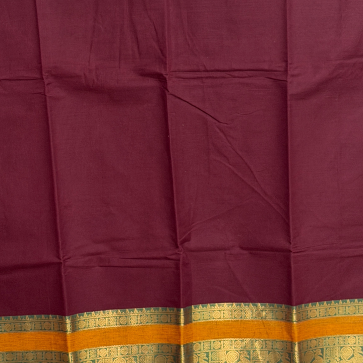 Vibrant Magenta Mangalagiri Saree with Ganga-Jamuna Border