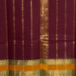 Vibrant Magenta Mangalagiri Saree with Ganga-Jamuna Border