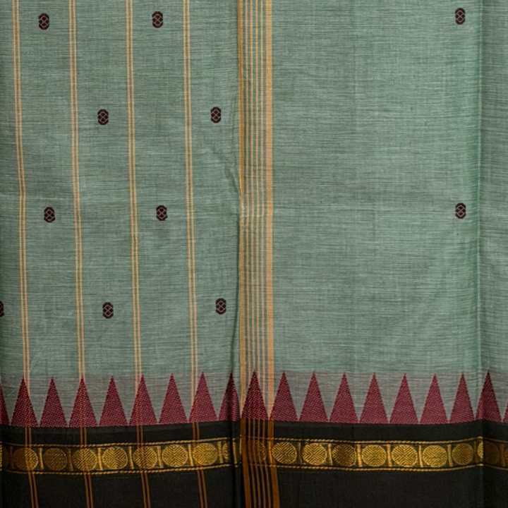 Pastel Seafoam Mangalagiri with Temple Border
