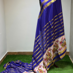 Royal Purple Saree with Kalamkari Peacock Pallu