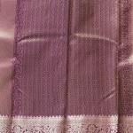 Seafoam Green Semi-Silk Saree with Royal Purple Floral Border